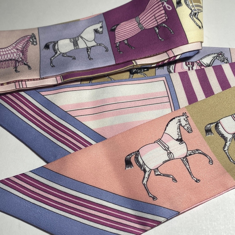 Two Thin Purse Scarves / Hair Bands / Scarves- #714